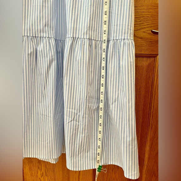 Express Light Blue & White Striped Maxi Dress with Pockets - Size Large - Picture 11 of 12